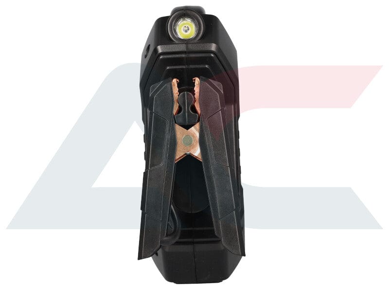 Compact jump starter stored in glovebox or boot – easy to carry and access