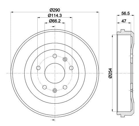 Rear Brake Drum For Land Rover Freelander 1998 2006 Rear Axle South Africa ADJ134701