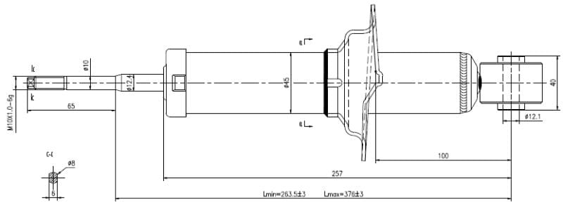 Rear Shock Absorber for Honda Civic ES/EU - MAP-100912