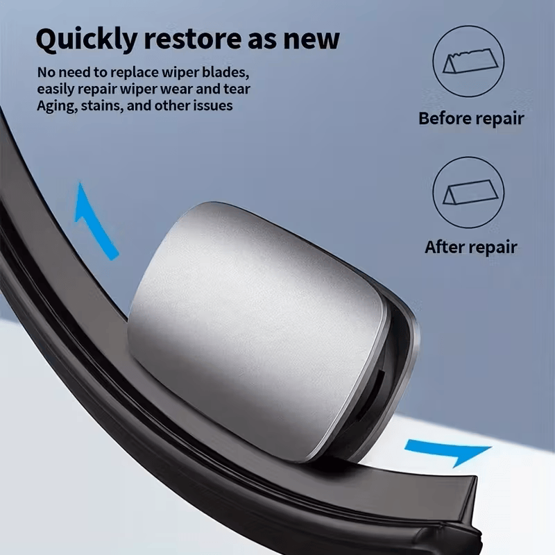 Using The Wiper Refurbishment Tool On A Windshield Wiper Blade XM7732635