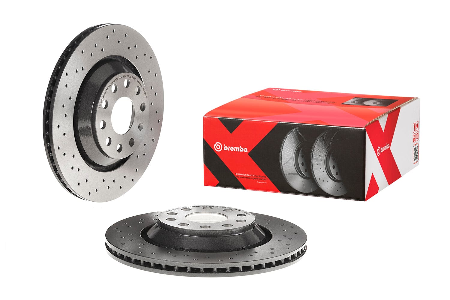 Remskyf Voor (2 In Boks) Geboorde Audi RS3 DAZA 310mm, Golf R CJXG (Brembo 09A2001X)