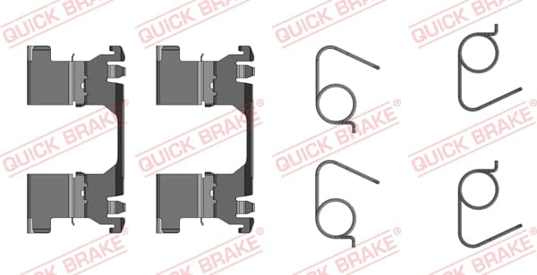 Toebehore-stel Remblokkies Suzuki Sx4, Vitara, Opel Crossland X (109-0091R-1)