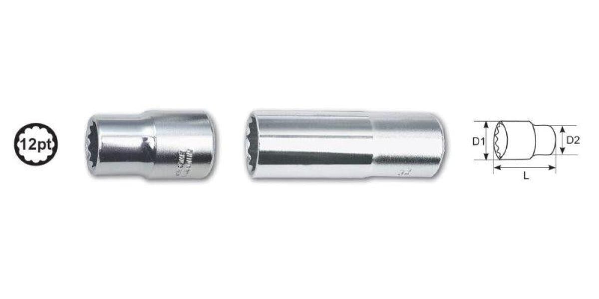 1/2 Dr. X 27Mm 12Pt Deep Socket AMPRO T335577 - Modern Auto Parts