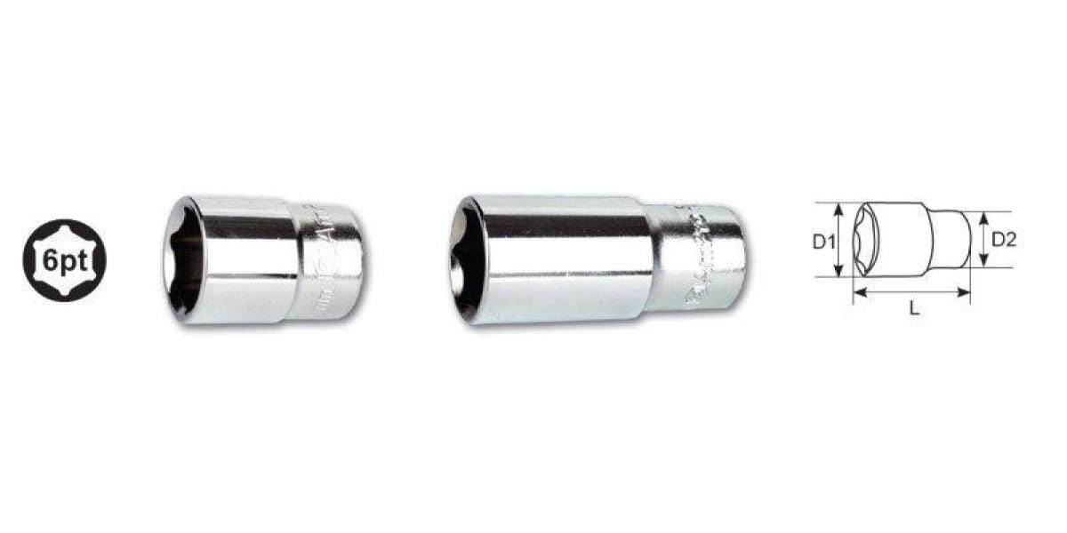 1/2 Dr. X 9Mm 6Pt Deep Socket AMPRO T335509 - Modern Auto Parts