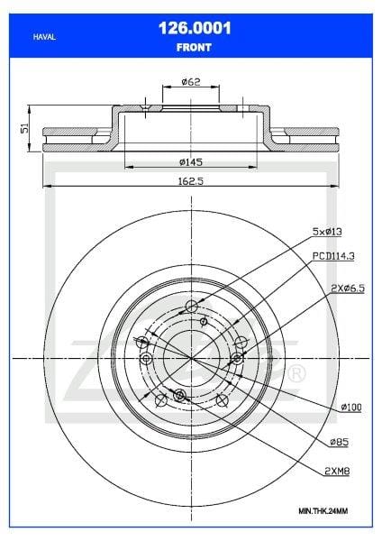 Remskyf Voor Haval H2 1.5 Gw4G15B Enkel (Ate 126-0001)