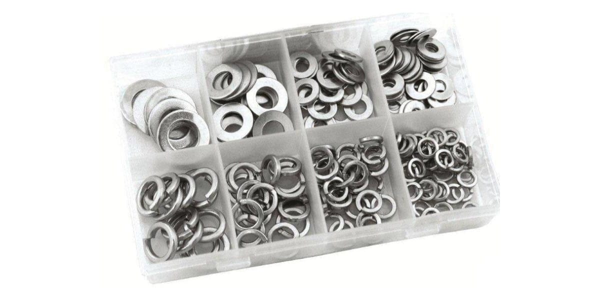 200 Piece Assorted Flat And Spring Washers Set - Modern Auto Parts