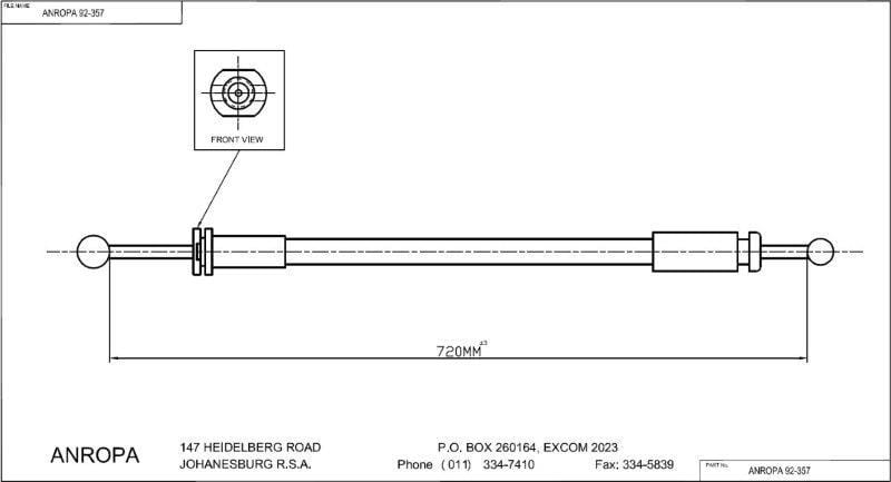 Bonnet Cable Citi Golf 732Mm Anropa