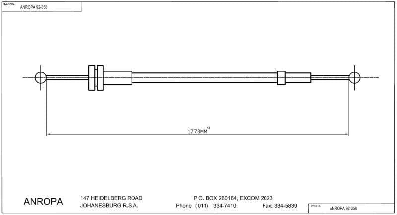 Bonnet Cable Citi Golf 1800Mm Anropa