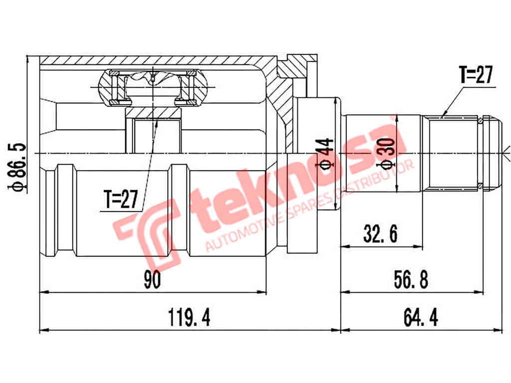 Inner Cv Joint Bmw X5 E53 2000-2006 3.0I M54 4.4I N62 4.6Is M62 B