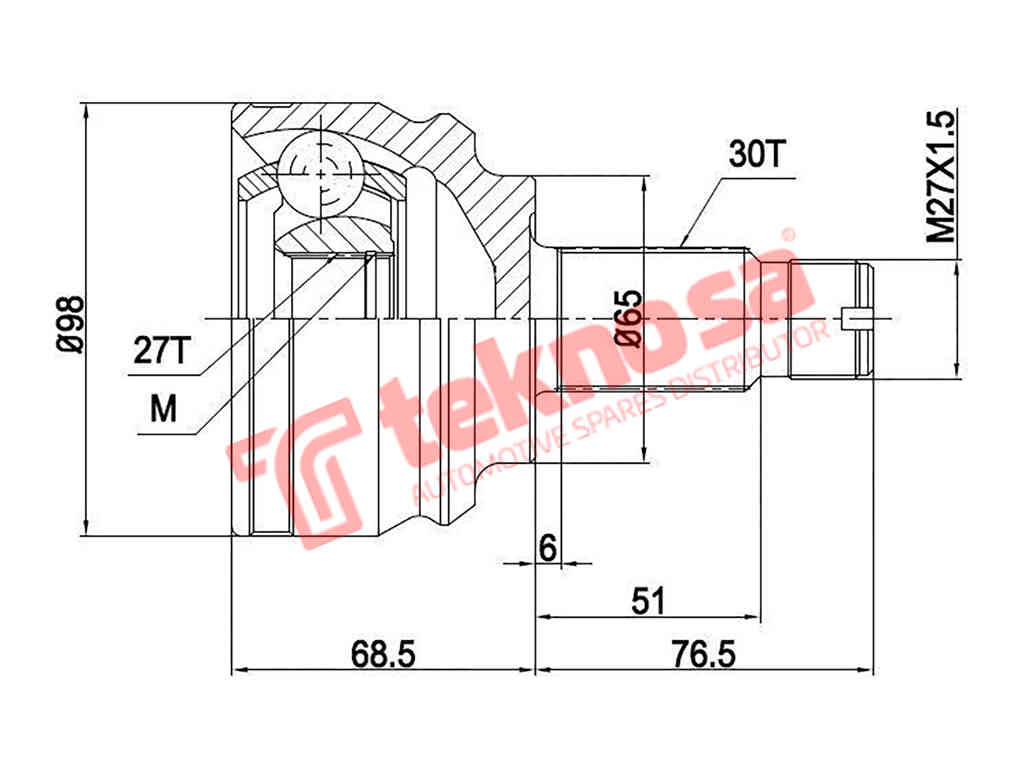 Outer Cv Joint Bmw X5 E53 2000-2006 4.4 M62 3.0 M57 4.4 N62 Bm571