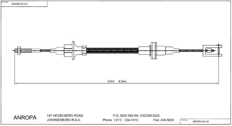 Clutch Cable Nissan Sabre Anropa
