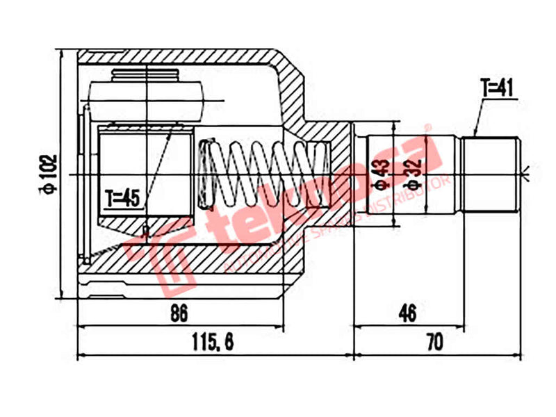 Inner Cv Joint Fiat Ducato 2.8Jtd Peugeot Boxer 2.5Dtic Ct4002