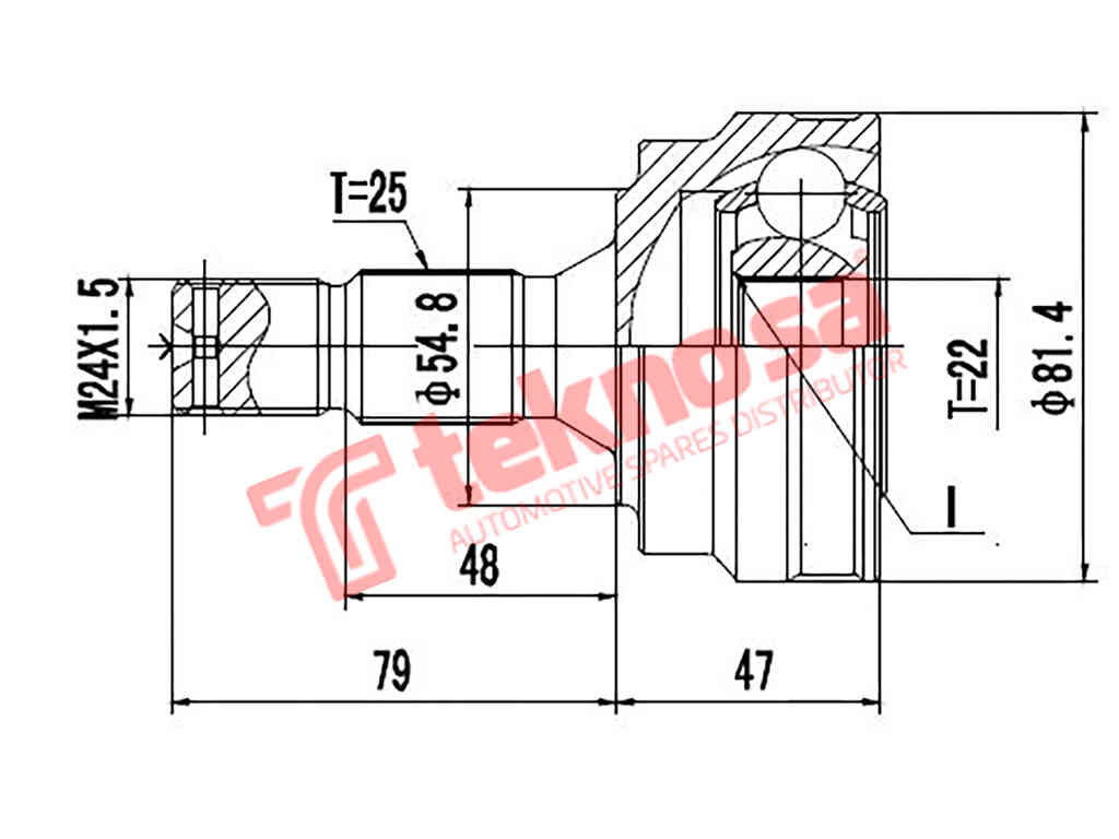 Outer Cv Joint Peugeot 307 1.6 2000-2009 307Sw 2002-2008 Ct5728