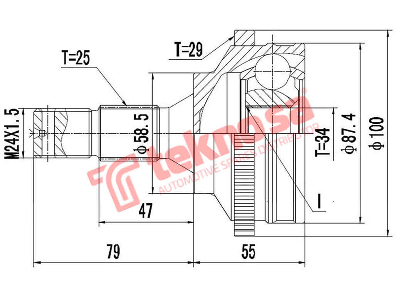 Outer Cv Joint Peugeot Partner 1.9 Dw8 Dw8B 1996-2015 Ct5749A