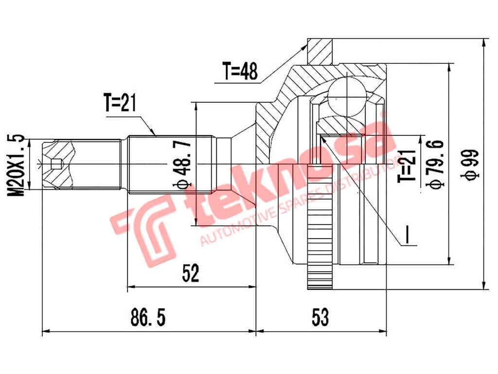 Ct5752A Outer Cv Joint Peugeot 206 1.4 Popart X-Line Tu3Jp Etj4 2