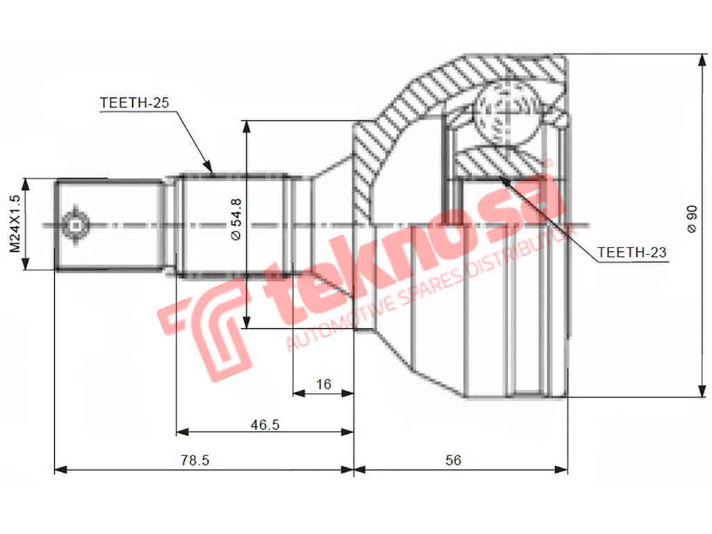 Outer Cv Joint Citroen Berlingo 2008- Peugeot 306 1993- Ct5914