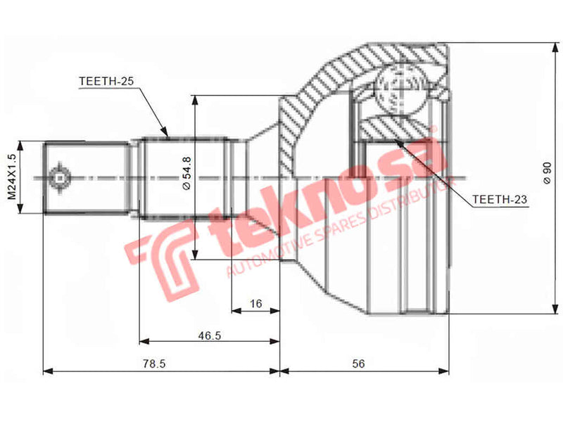 Outer Cv Joint Citroen Berlingo 2008- Peugeot 306 1993- Ct5914