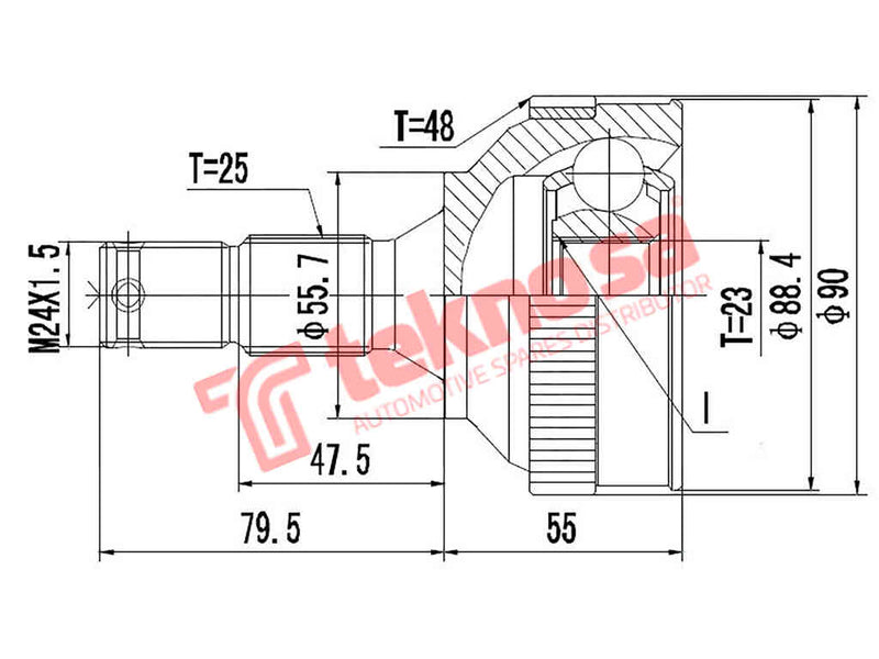 Outer Cv Joint Peugeot 306 1993-2001 Tu5Jp Xu7Jp4 Ct5914F3A