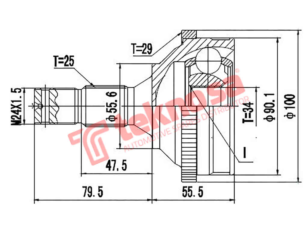 Outer Cv Joint Peugeot 406 2.0 1995-2000 Ct5921A