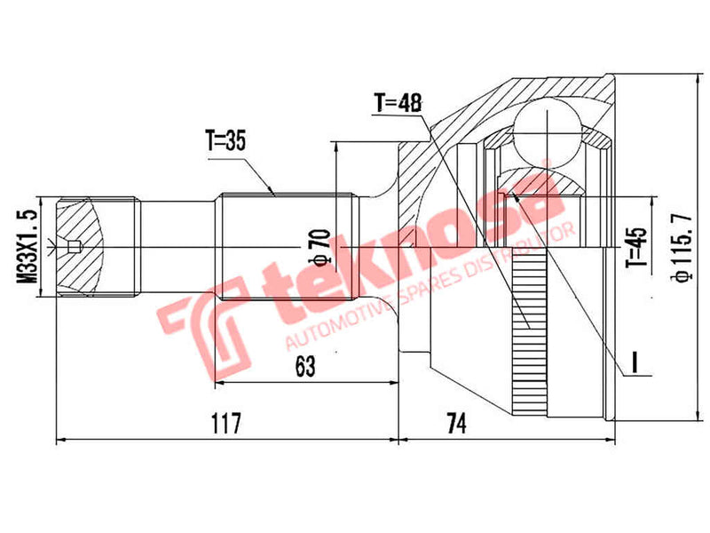 Outer Cv Joint Fiat Ducato 2.8Jtd Peugeot Boxer 2.5Dtic Ct5924A