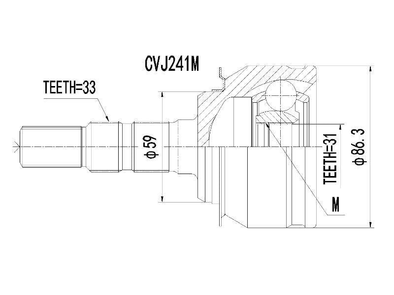 Outer Cv Joint - Cvj241M - Modern Auto Parts