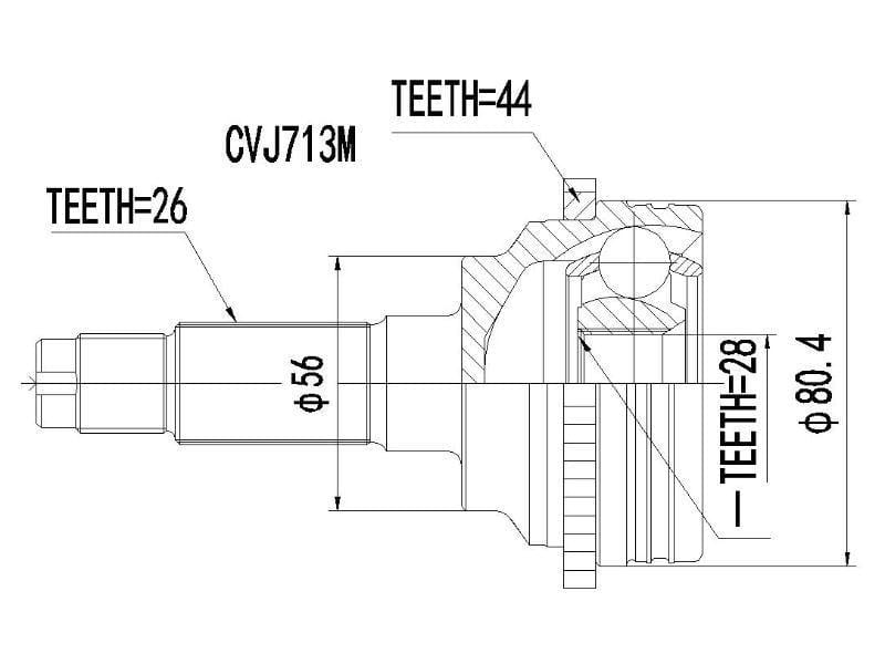 Cv Joint -Mazda - Cvj713M - Modern Auto Parts