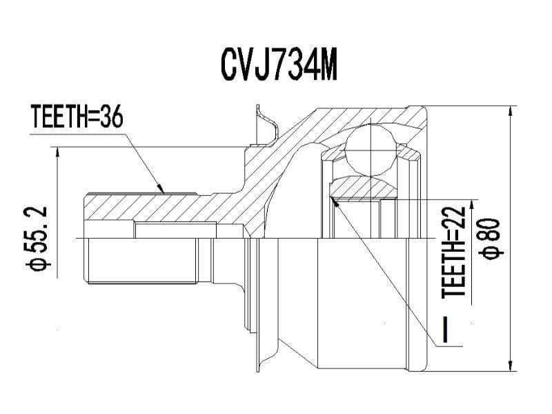 Cvj Ford Focus/Mazda - Cvj734M - Modern Auto Parts