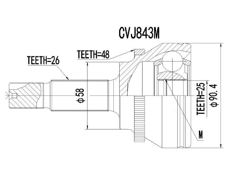 Outer Cv Joint - Cvj843M CVJ843M