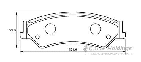 Brake Pads Ford Territory,Fiat 500 (SET LH & RH Wheel) (D3581S)