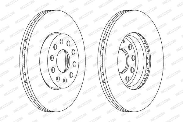 Ferodo Brake Disc -Vented -Front (Ddf1218X) (Single) - Modern Auto Parts
