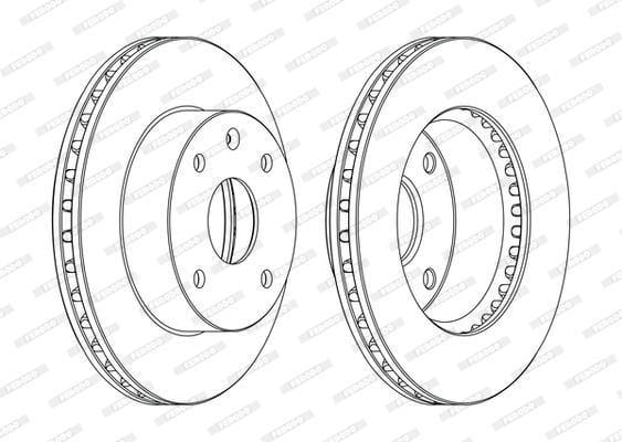 Ferodo Brake Disc (Pair) (Ddf1257C) - Modern Auto Parts