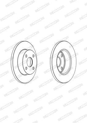 Remskyf Soliede Voor Toyota Corolla/ Tazz/Conq (Enkel)