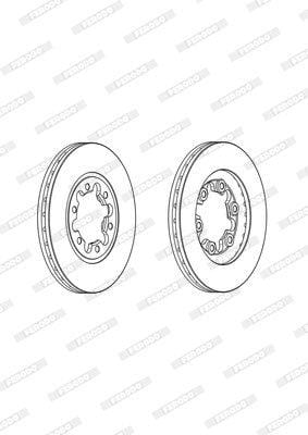 Brake Disc Solid Front Ford Courier 1.8 - 3.4 (Single) Ferodo