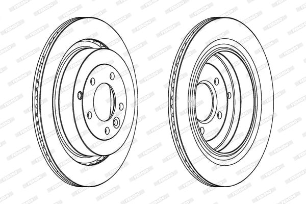 Brake Disc Vented Rear Land Rover Discovery Iii/ (Single) Ferodo