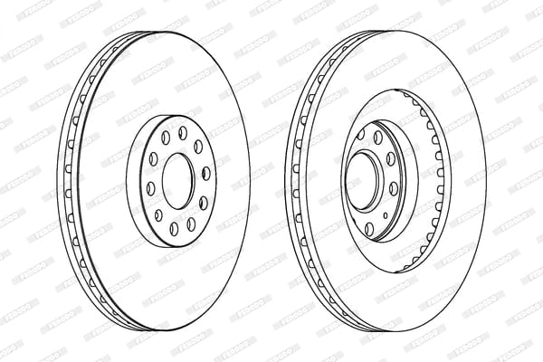Brake Disc Vented Front Audi A3 1.8 Tfsi (Single) Ferodo