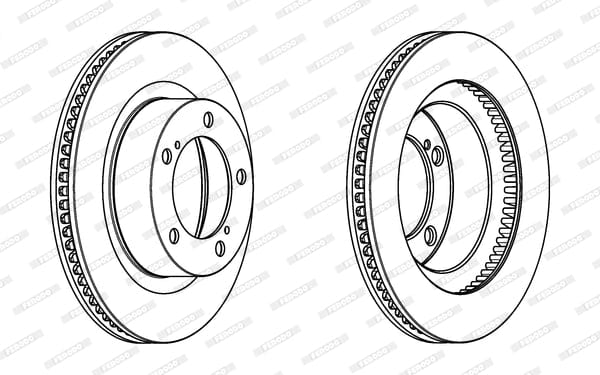 Brake Disc Vented Front Toyota Landcruiser 200 (Single) Ferodo