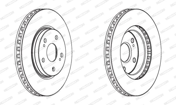 Remskyf Voor Geventileerde Lexus IS C 250 IS II IS III 300h (DDF1814C) (PAAR)