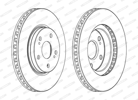 Remskyf Voor Geventileerde Lexus IS C 250 IS II IS III 300h (DDF1814C) (PAAR)