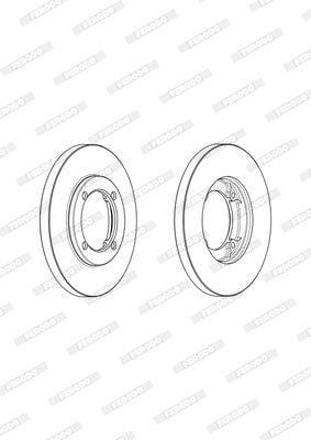 Brake Disc Solid Front Toyota Avanza (Single) Ferodo
