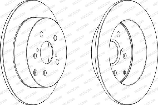 I-Brake Disc Solid yangemuva iToyota Corolla (Eyodwa)