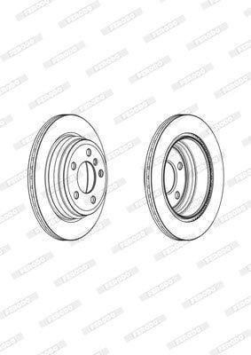 Brake Disc Vented Rear Bmw F30/ F35/ F80/ F34 (Single) Ferodo