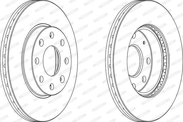 Brake Disc Vented Front Chev Aveo/ Spark (Single) Ferodo