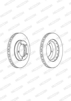 Brake Disc Front Toyota Land Cruiser 70 (Single) Ferodo