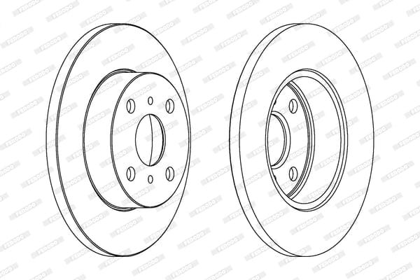 Brake Disc Solid Front Toyota Corolla Fwd/Conque (Single) Ferodo