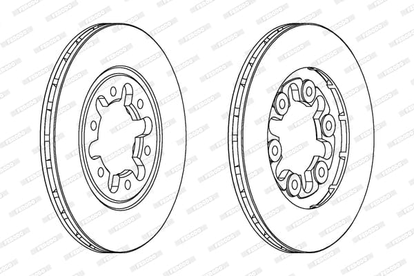 Brake Disc Vented Front Ford Courier/ Mazda Spect (Single) Ferodo