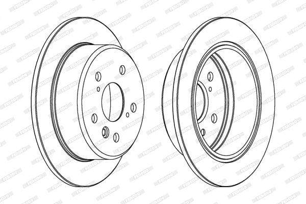 Brake Disc Solid Rear Toyota Camry (Single) Ferodo