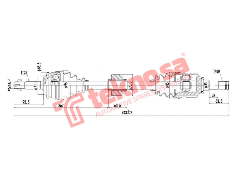 Drive Shaft Toyota Toyota Auris 1Zr 4Zz 2Zr Corolla Verso 3Zz 4Zz