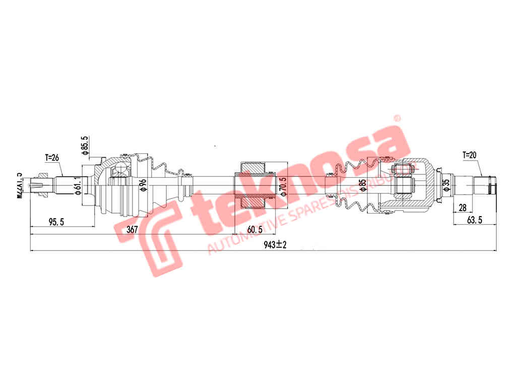 Drive Shaft Toyota Toyota Auris 1Zr 4Zz 2Zr Corolla Verso 3Zz 4Zz