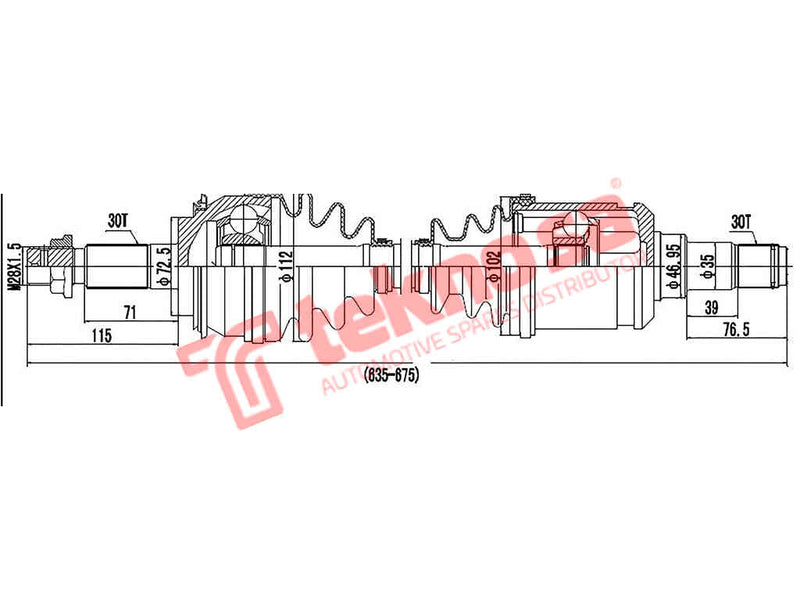 Ddriveshaft Toyota Hilux D4D Toyota Hilux Mk Vii 2005-2014 D4D 2.