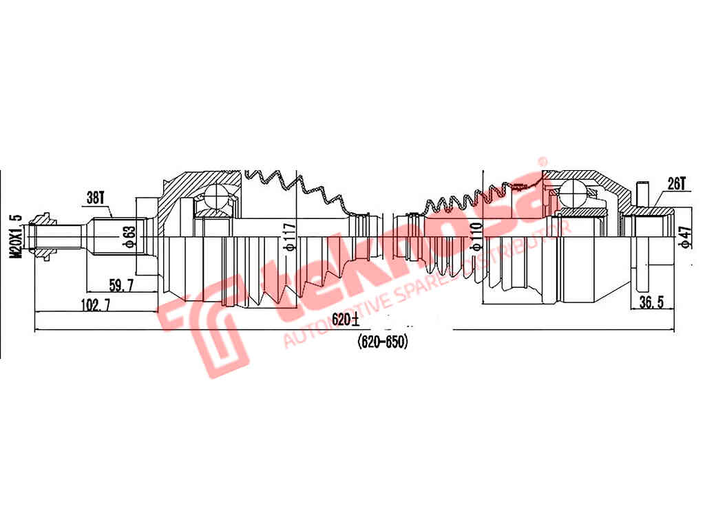 Transporter T5 2.5 D/Shaft L/H Vw Kombi T5 Caravelle T5 Transport